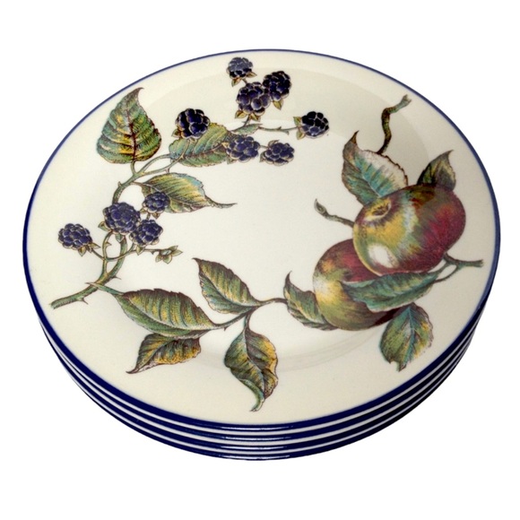 Set of 4 Pier 1 Macintosh Earthenware Salad/Dessert Plates Angleterre England 8" - Picture 2 of 11